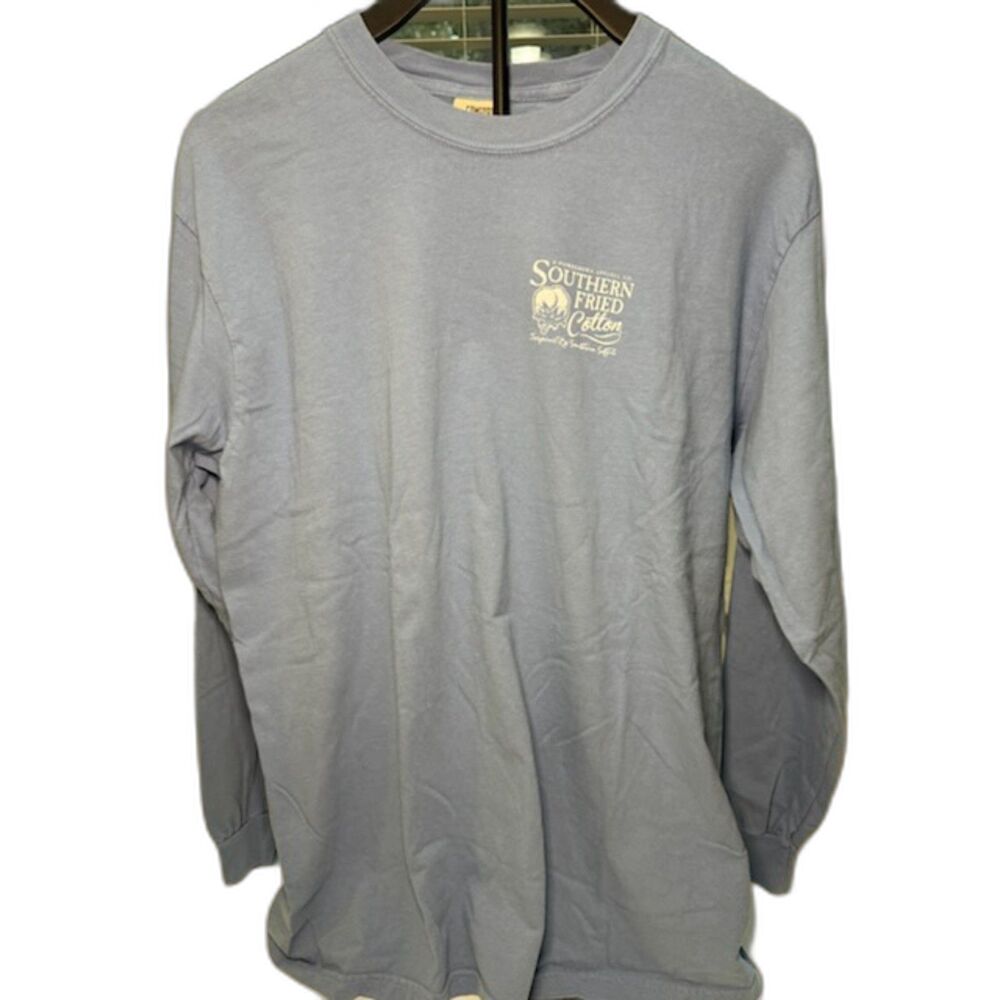 Southern Fried Cotton Hunting Dog Long Sleeve T-Shirt Comfort Colors Large